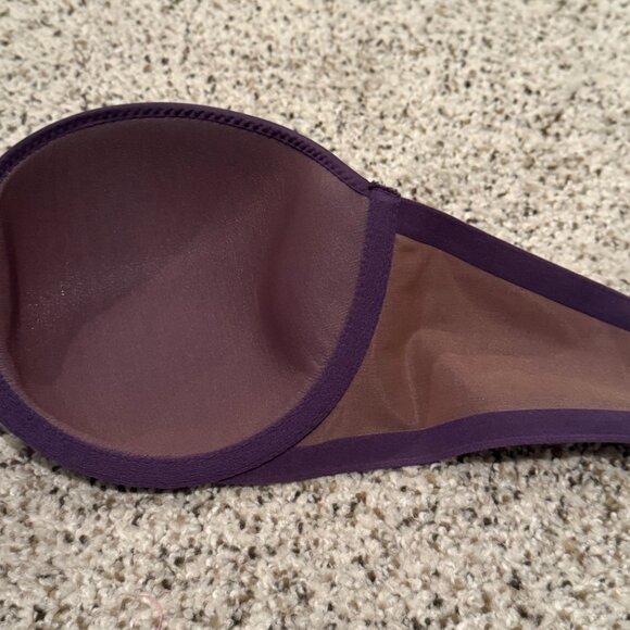 Victoria's Secret | Lined Strapless Underwire Bra | Eggplant | Size: 36C - Picture 3 of 16
